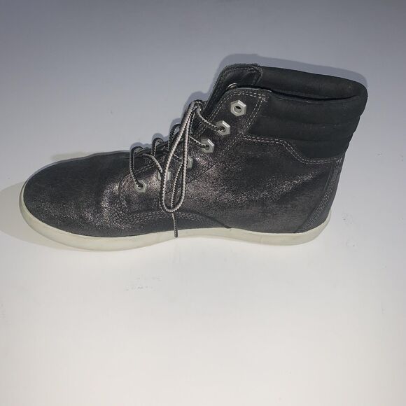 Timberland Boots Womens Size 8 Black Leather High Top Sensorflex Casual Shoes - Picture 3 of 9
